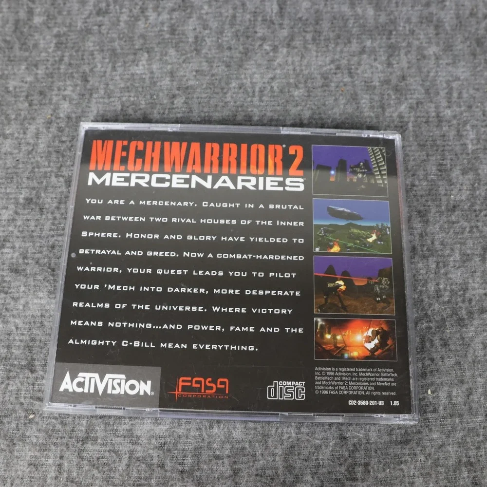 MechWarrior 2 Mercenaries PC CD-ROM Game Activision K-A 1996 MS-DOS Win95